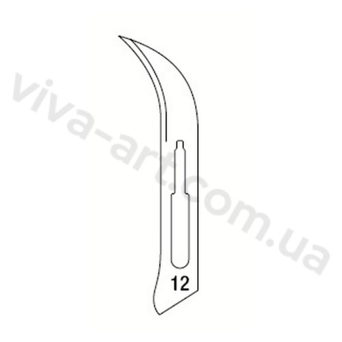 Стерильні леза №12 з кріпленням стандарт №3, шт., Schreiber (Німеччина)