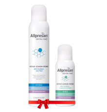 Подарочный набор Восстанавливающий крем-пенка уход за кожей рук Allpresan Derma Med Hand INTENSIVE CARE, 100 мл + Крем-пена для очень сухой и потресканной кожи Allpresan Dermo Med Hydro Intensive, 35 мл