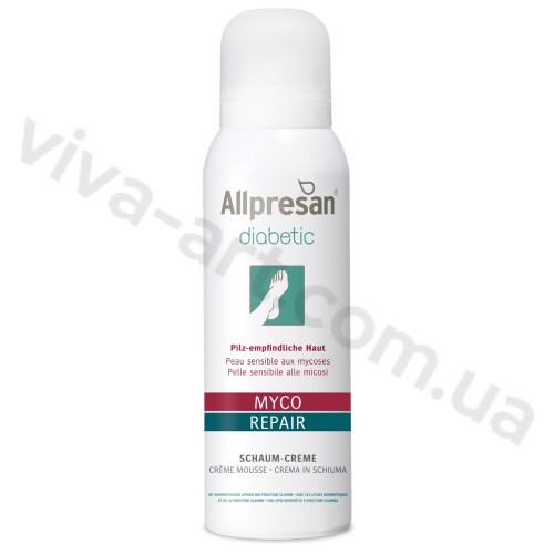 Крем-піна для чутливої шкіри стоп із захистом від грибка при діабеті Allpresan Diabetic Myco+Repair, 75 мл