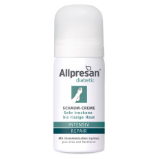 Крем-піна для сухої, потрісканої шкіри стоп та гомілок діабетиків, Allpresan Diabetic Intensive+Repair з сечовиною