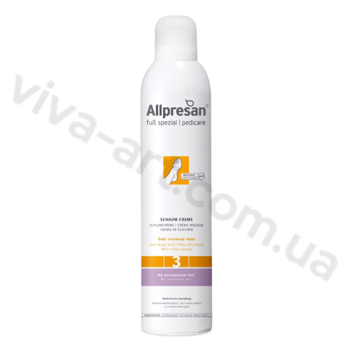 Крем-піна для дуже сухої шкіри стоп зі заспокійливим ароматом Allpresan Foot Special No. 3 Foam Cream, 300 мл