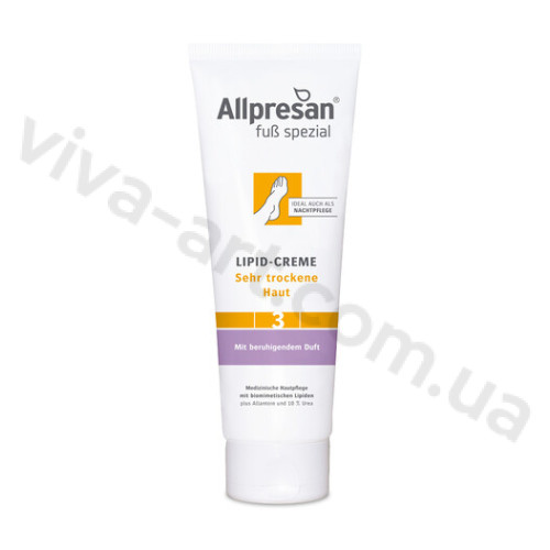 Липидный крем для сухой кожи стоп с успокаивающим ароматом Allpresan Foot Special No. 3 Lipid Cream