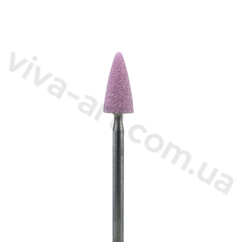 Камень конус большой для маникюра розовый, 6 мм, Meisinger (Германия)