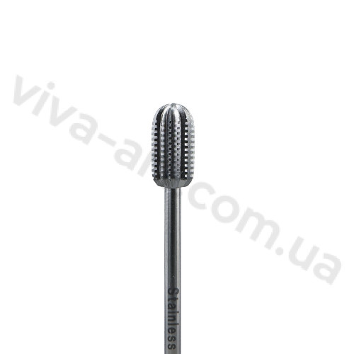 Стальная фреза цилиндр с закругленным торцом и продольной насечкой, 6 мм, Meisinger (Германия)