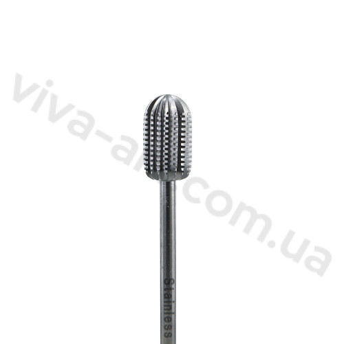 Стальная фреза цилиндр с закругленным торцом и продольной насечкой, 7 мм, Meisinger (Германия)