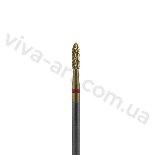 Фреза цилиндр скругленный, нитрид титановое покрытие, мелкая насечка, 2.3 мм, Diaswiss (Швейцария)