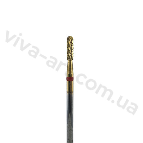 Фреза цилиндр скругленный, нитрид титановое покрытие, мелкая насечка, 2.3 мм, Diaswiss (Швейцария)