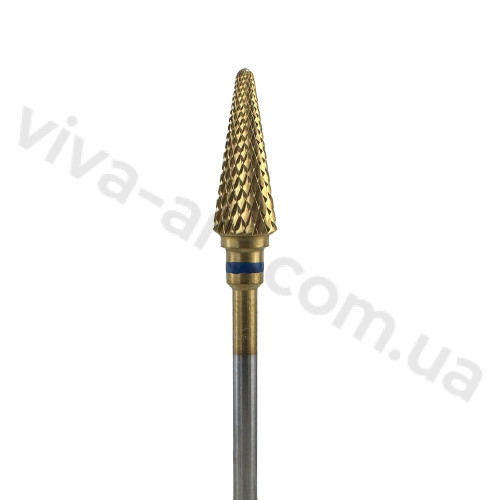 Фреза конус скругленный, нитрид титановое покрытие, средняя насечка, 6 мм, Diaswiss (Швейцария)