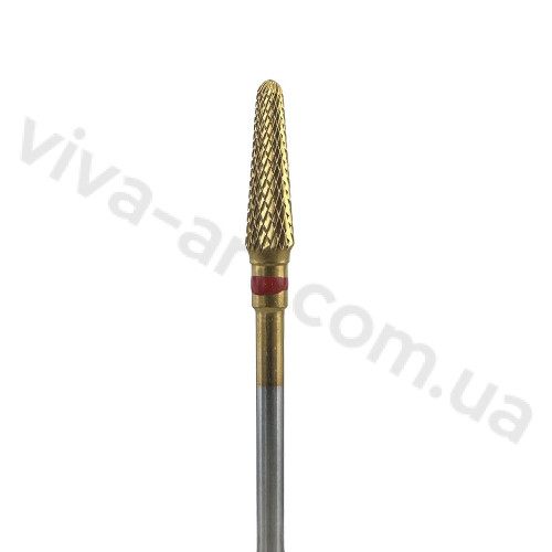 Фреза конус зауженный, нитрид титановое покрытие, мелкая насечка, 4 мм, Diaswiss (Швейцария)