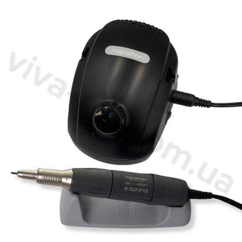 Фрезер для манікюру Marathon-3 Champion New чорний з ручкою H35SP1 35000 об./хв. 45вт