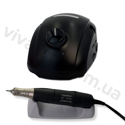 Фрезер для манікюру Marathon 3 Champion чорний з ручкою H37LSP 35000 об./хв. 45вт