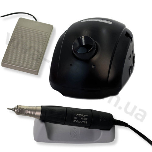 Фрезер для маникюра Marathon-3 Champion черный с ручкой H37LSP 35000 об./мин. 45вт с педалью