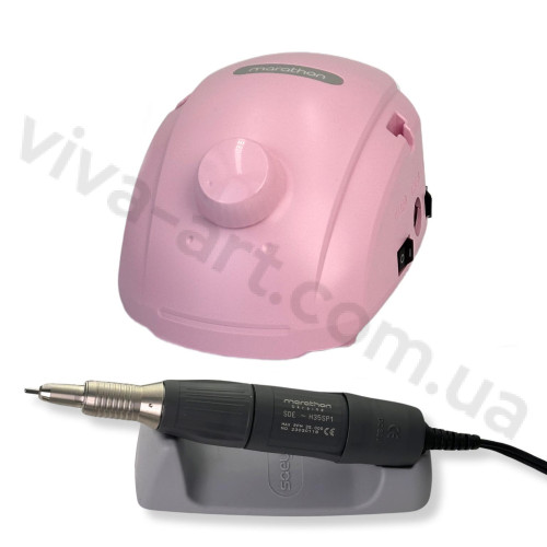 Фрезер для манікюру Marathon-3 Champion New рожевий з ручкою H35SP1 35000 об./хв. 45вт