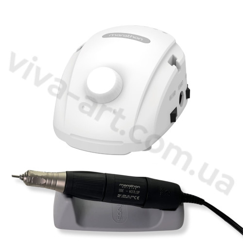Фрезер для маникюра Marathon-3 Champion белый с ручкой H37LSP 35000 об./мин. 45вт