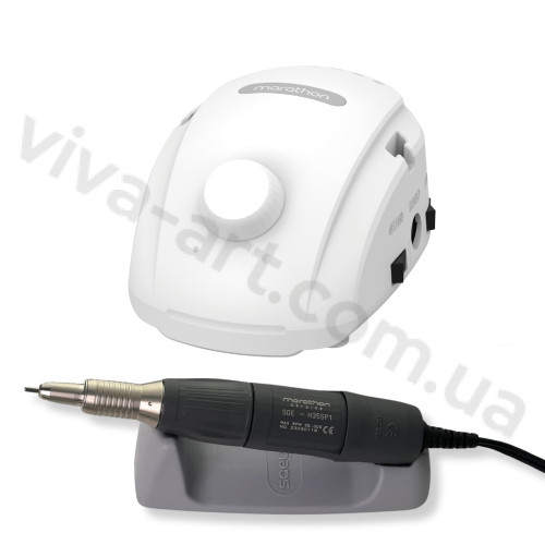 Фрезер для маникюра Marathon-3 Champion New белый с ручкой H35SP1 35000 об./мин. 45вт