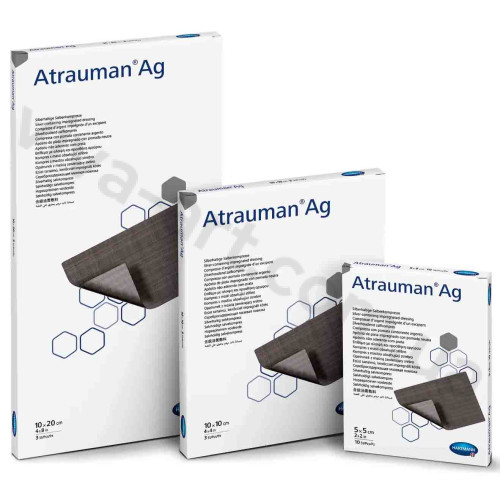 Пов'язки, просочені сріблом Atrauman Ag / Атрауман Аг 10см х 20см, 1шт