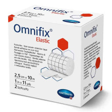 Пластир еластичний фіксуючий на нетканій основі Omnifix® Elastic / Омніфікс Еластік 2,5см х 10м, 2шт