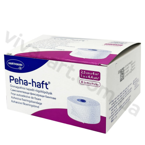Бинт когезивний фіксуючий Peha-haft® / Пеха-хафт 2.5см х 4м, 1шт