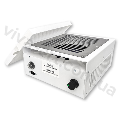 Nailtronic NT705 TCV - Вытяжка для маникюра настольная, с НЕРА-фильтром, Белая