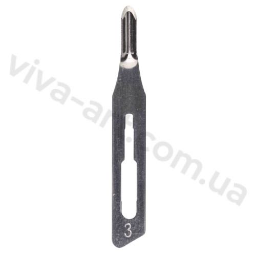 Стерильні порожнисті леза №3 з кріпленням стандарт №3, шт., Франція