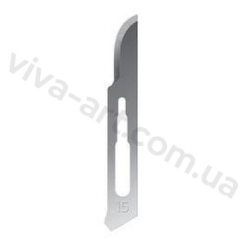 Стерильные лезвия №15 с креплением стандарт №3, (Франция)