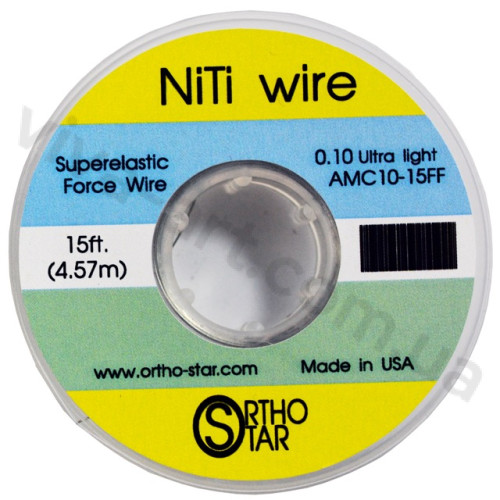 Титановий дріт моток 457 см, NiTi Wire, OrthoStar (США), діаметр на вибір