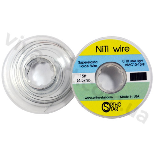 Титановий дріт моток 457 см, NiTi Wire, OrthoStar (США), діаметр на вибір