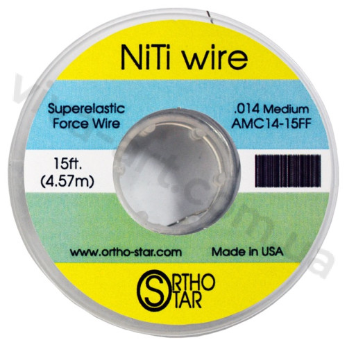Титановий дріт моток 457 см, NiTi Wire, OrthoStar (США), діаметр на вибір
