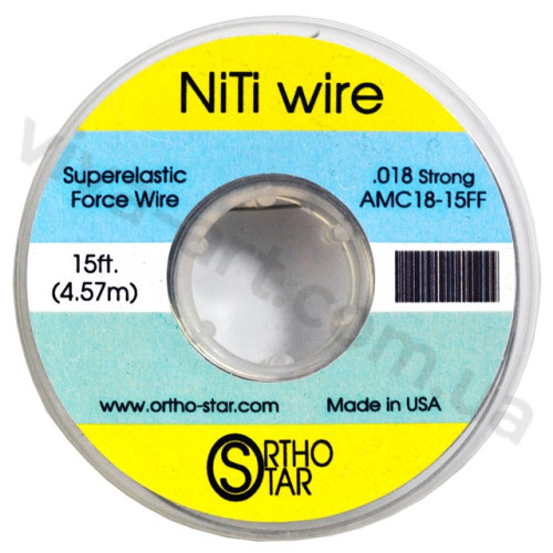 Титановий дріт моток 457 см, NiTi Wire, OrthoStar (США), діаметр на вибір