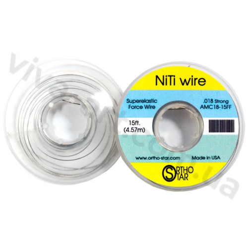 Титановий дріт моток 457 см, NiTi Wire, OrthoStar (США), діаметр на вибір