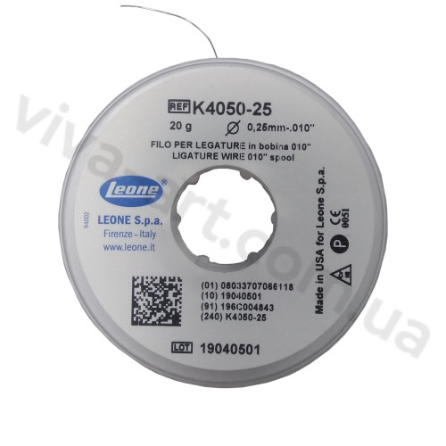 Дріт стальний, м'який для з'єднання системи ЗТО, круглого перерізу, 20 м, Leone, діаметр на вибір