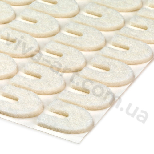 Підкови з фетру на клейовій основі, товщина 2 мм, розмір на вибір, 150 шт.