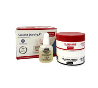 Стартовый набор силиконов (мягкий и средний по 100г + катализатор) для изготовления ортозов, Fresco (Испания)