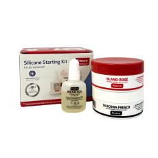 Стартовый набор силиконов (мягкий и средний по 100г + катализатор) для изготовления ортозов, Fresco (Испания)